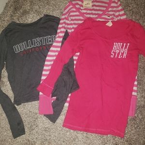 Ladies 3 pc Hollister Long Sleeved Winter Top Lot